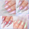 7ML Aurora Top Coat, Reflective Glitter Gel Nail Polish 6 Colors, Semi Permanent UV Gel Nail Art