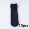 CHRLEISURE 10PCS Mens Steel Hosiery Socks Wear Resistant Thin Breathable Ice Silk Socks With Deodor 7