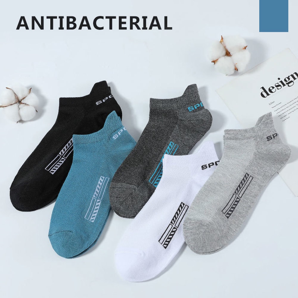 Mens Ankle Socks Breathable Cotton Athletic Sports Socks Mesh Casual Summer Short Sokken Gift Set 2