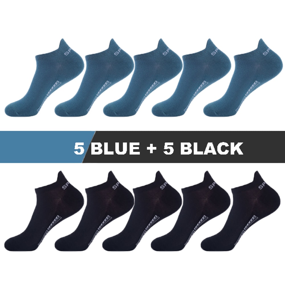 Mens Ankle Socks Breathable Cotton Athletic Sports Socks Mesh Casual Summer Short Sokken Gift Set 7