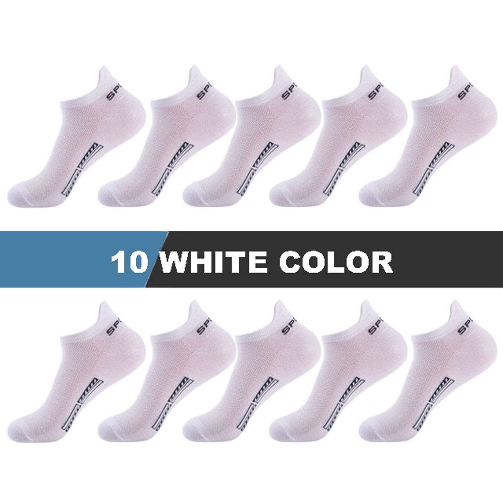Mens Ankle Socks Breathable Cotton Athletic Sports Socks Mesh Casual Summer Short Sokken Gift Set 8