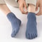 5 Pairs Mens Five Finger Socks, Summer Thin Cotton Toe Socks with Separate Fingers, Low Cut Ankle Sports Socks