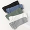 5 Pairs Mens Five Finger Socks, Summer Thin Cotton Toe Socks with Separate Fingers, Low Cut Ankle Sports Socks