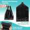 Heavy Duty Gallon Garbage Bags with Handle,Black Plastic Trash Bag for Bathroom, Kitchen, Office & Home Storage