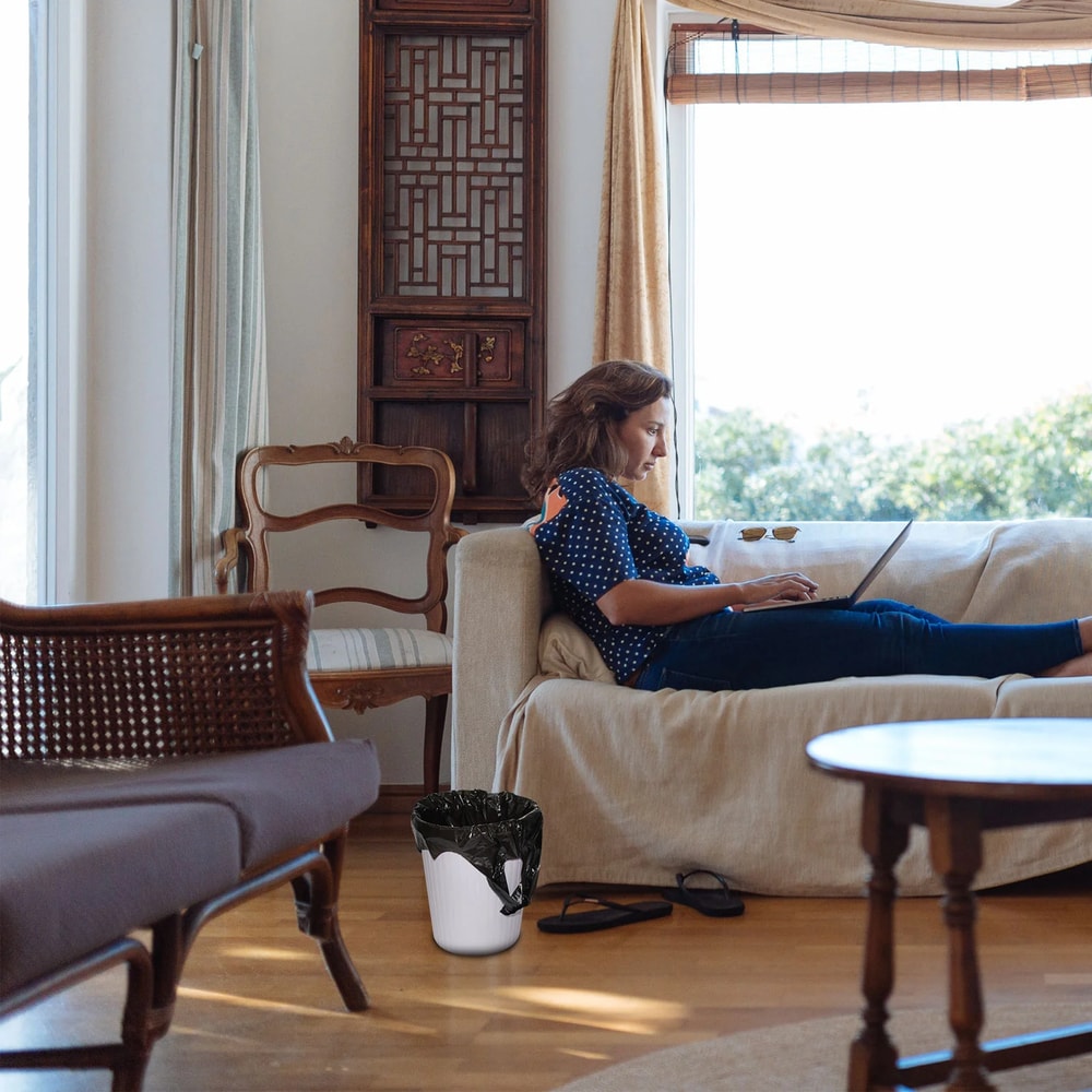 Durable Rolls Garbage Bags Dustbin Disposable Trash Dusbin Large, Office Vest, Strong Leak-Proof Waste