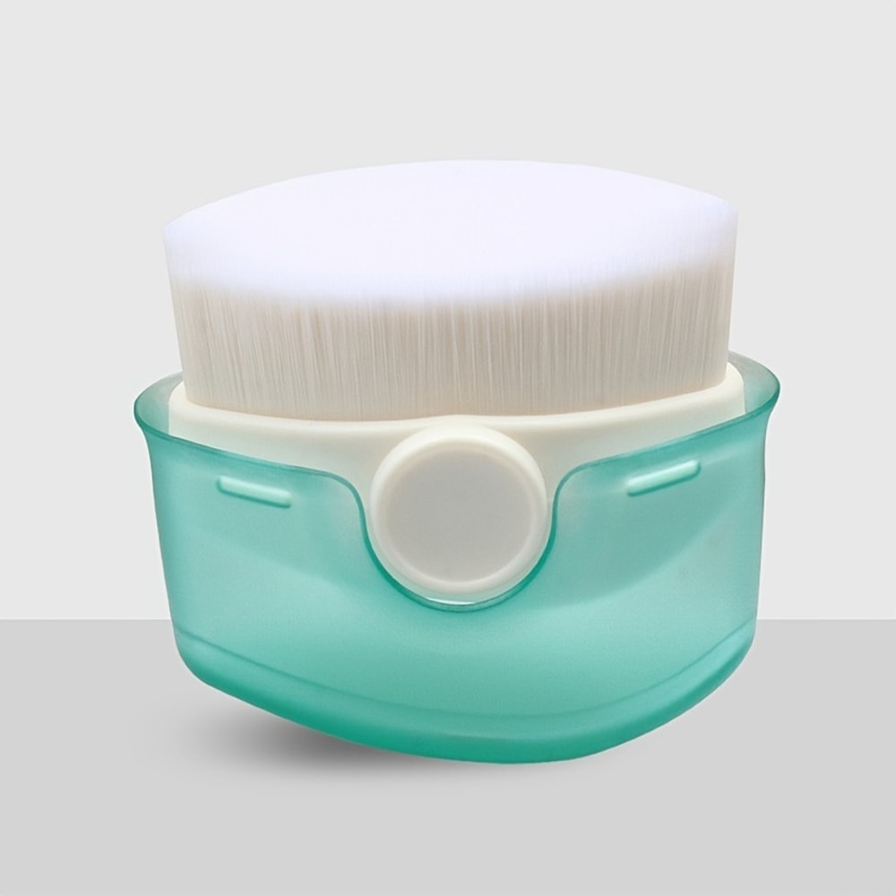 Mini Portable Powder Brush Makeup Brushes with Cover Dustproof, Multi Use Foundation, Concealer & Body Lotion Travel