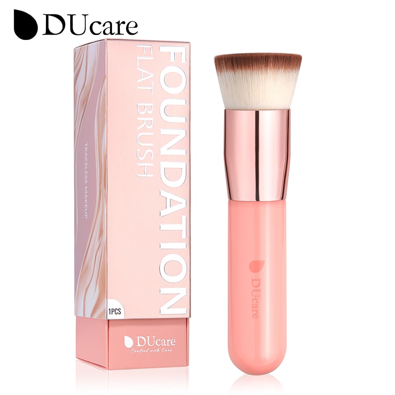 DUcare Foundation Brush Flat Top Kabuki Makeup Brush with Synthetic Hair for Liquid, Mineral Powder, Buffing & Stippling