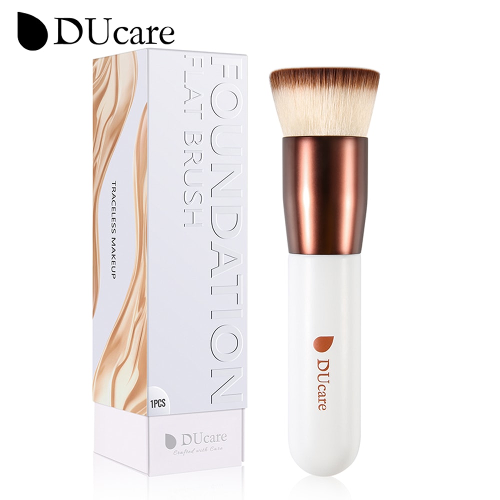 DUcare Foundation Brush Flat Top Kabuki Makeup Brush with Synthetic Hair for Liquid, Mineral Powder, Buffing & Stippling
