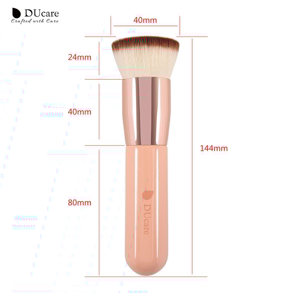 DUcare Foundation Brush Flat Top Kabuki Makeup Brush with Synthetic Hair for Liquid, Mineral Powder, Buffing & Stippling