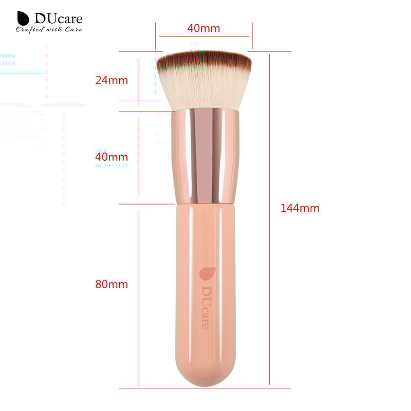 DUcare Foundation Brush Flat Top Kabuki Makeup Brush with Synthetic Hair for Liquid, Mineral Powder, Buffing & Stippling