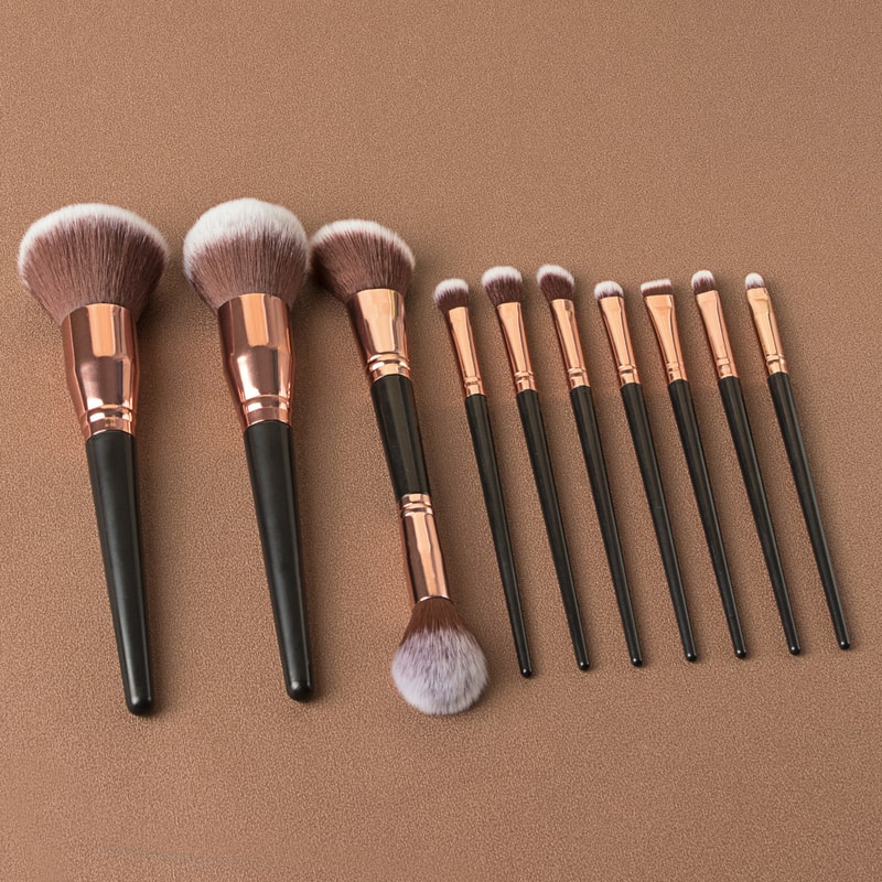 Black Makeup Brush Sets Professional Natural Fiber Hair Brush Foundation Kakubi Contour Eyeshadow B 1