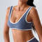 Womens Sport Bras Splicing Design, Breathable Fitness Tank, Yoga Top, Push Up Workout Bra Crop Top for Gym Wear