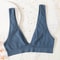 Women's V-Neck Push Up Bra, Seamless Sexy Lingerie, Low Back Bralette for Sleep, Unlined Ribbed Crop Top