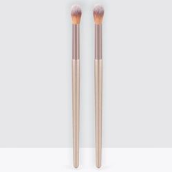 makeup brushes 2pcs professional, nose shadow highlighting brush face makeup, blending smudge shader beauty brushes
