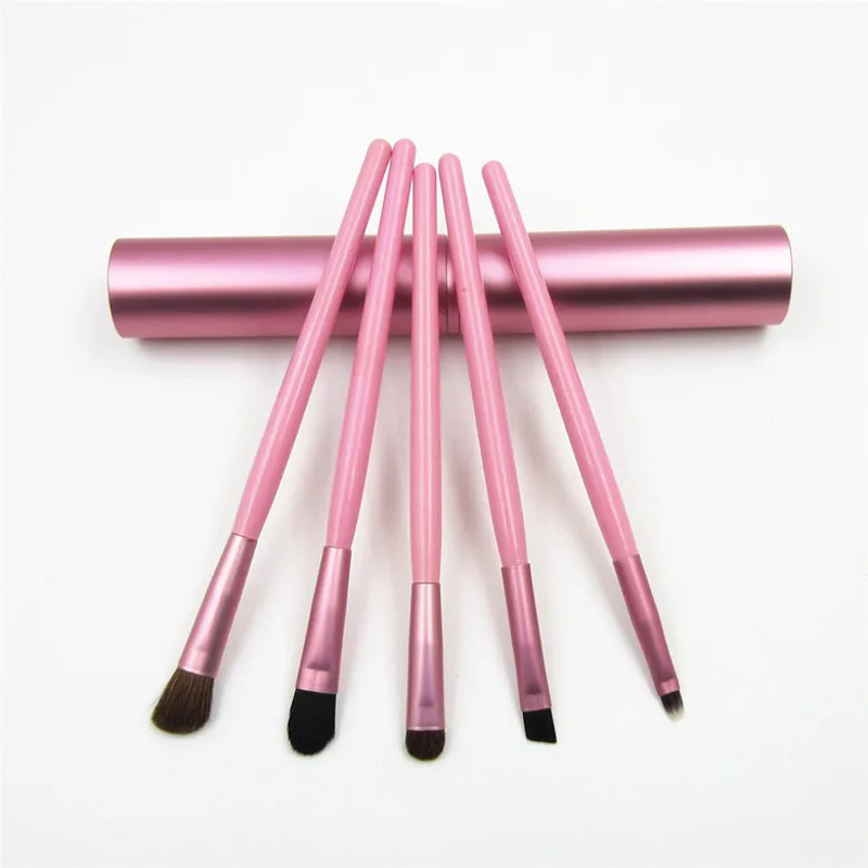 Professional 5pcs Travel Mini Eye Makeup Brushes Set, Smudge Eyeshadow Eyeliner, Eyebrow Brush Kit Lip Make Up Brush