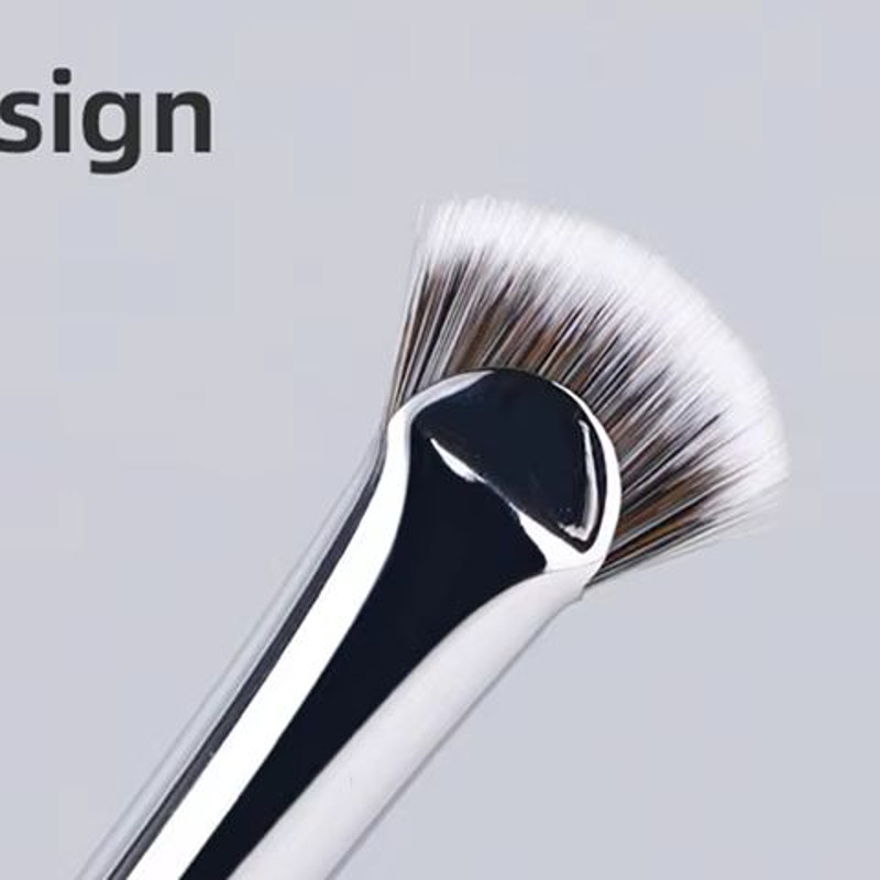 1PCS Fan Shaped Eyelash Brush Professional Makeup Tool, Soft No Shedding Mascara Brush, Highlighter Powder Smudge
