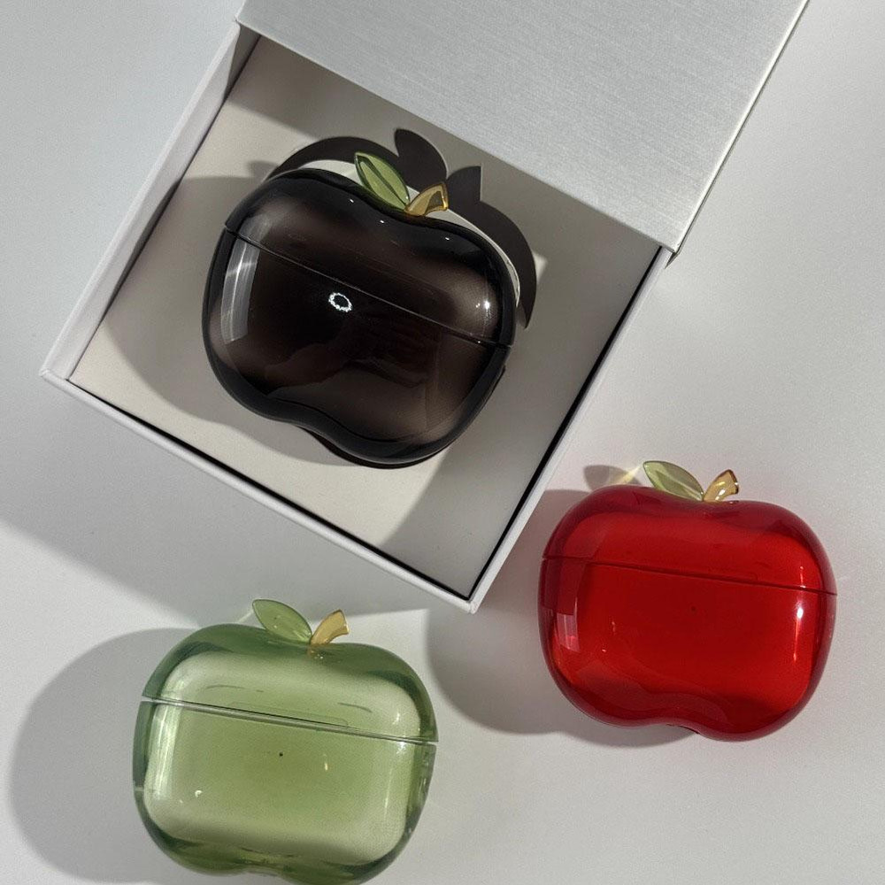 Airpods Pro 1 2 Transparent Fruit Earphone Case, Soft TPU Drop-proof Apple Shape, Personalised Protective Cover