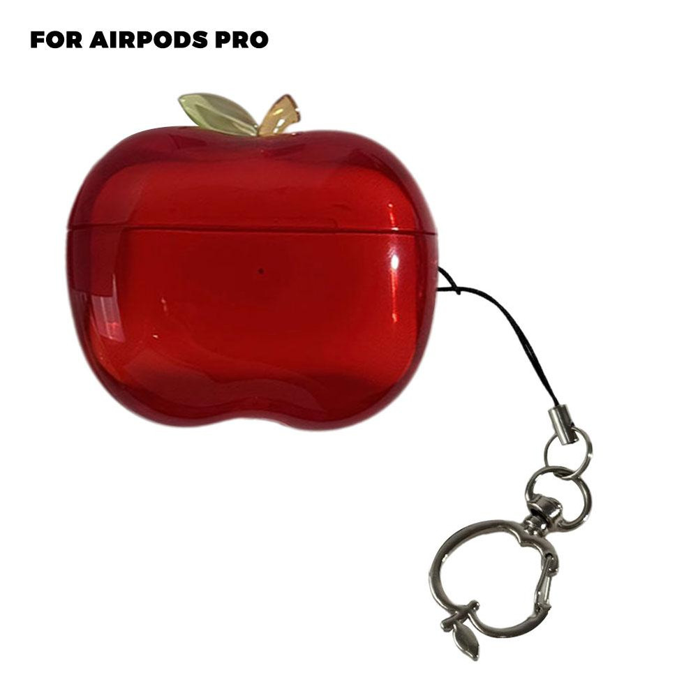 Airpods Pro 1 2 Transparent Fruit Earphone Case, Soft TPU Drop-proof Apple Shape, Personalised Protective Cover