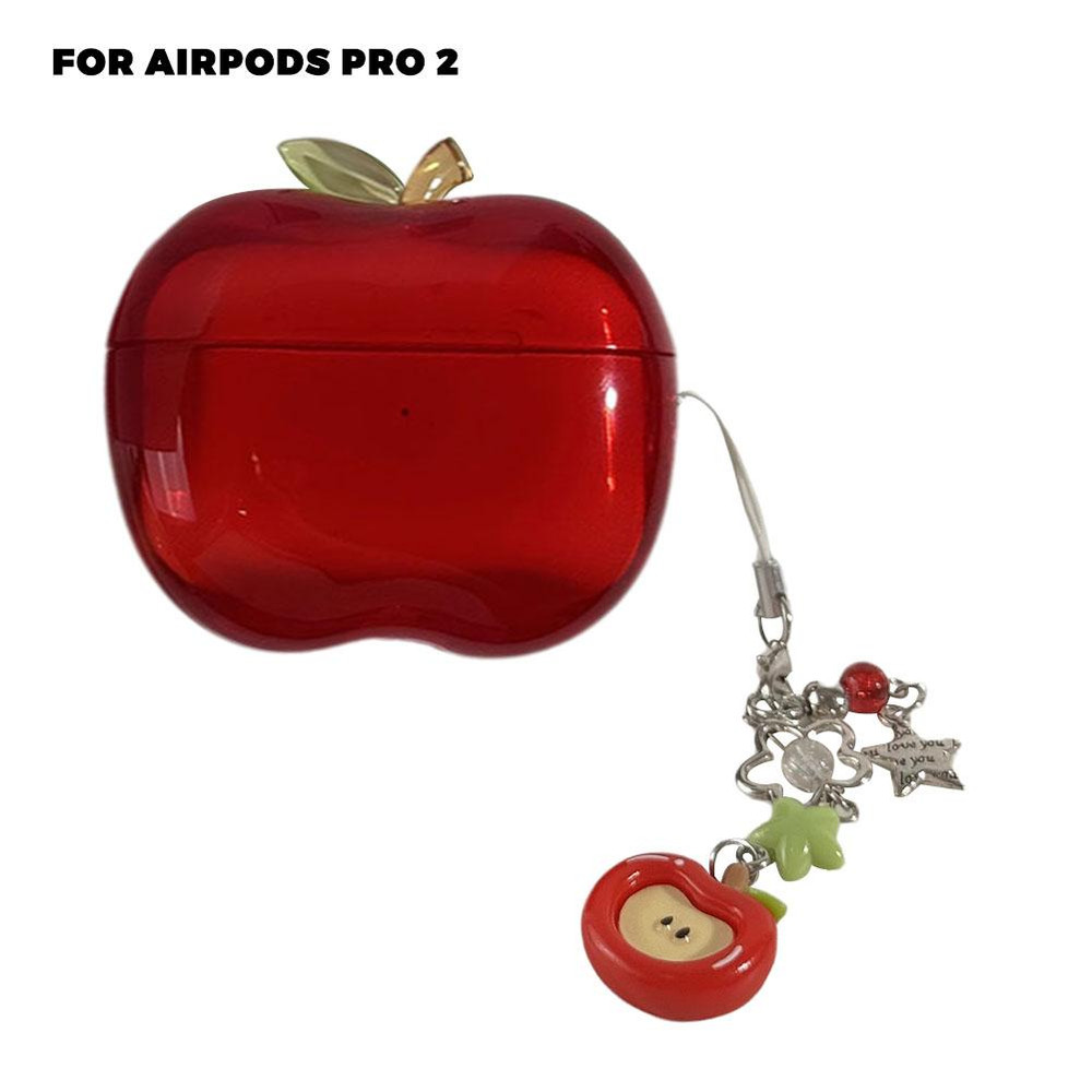 Airpods Pro 1 2 Transparent Fruit Earphone Case, Soft TPU Drop-proof Apple Shape, Personalised Protective Cover