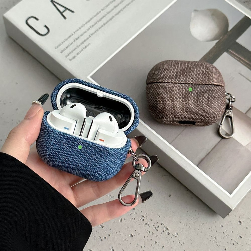 Galaxy Buds 3 Pro Cloth Grain Case, Galaxy Buds3 Cover, Bluetooth Earphone Case, Protective Accessories