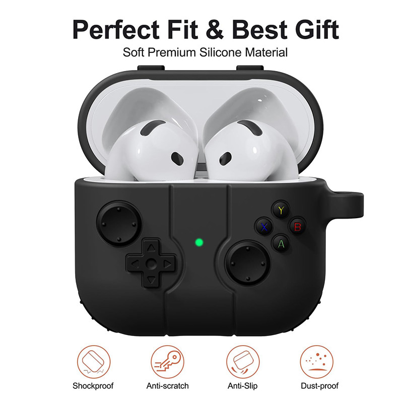 Cute Cartoon 3D Gamepad Silicone Shockproof Earphone Case For Airpods 4, Cover For Airpods 1 2 3 Airpods Pro 2