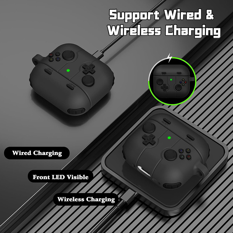 Cute Cartoon 3D Gamepad Silicone Shockproof Earphone Case For Airpods 4, Cover For Airpods 1 2 3 Airpods Pro 2