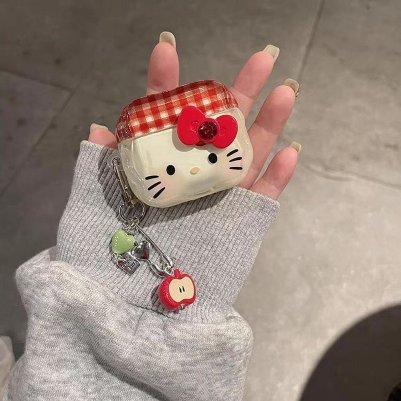 Hello Kitty Cartoon Earphone Case for Apple Airpods 4 3 Pro 2 1, Protective Wireless Bluetooth Headset Cover