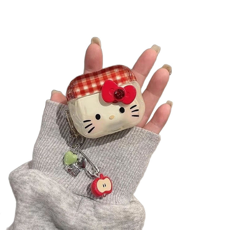 Hello Kitty Cartoon Earphone Case for Apple Airpods 4 3 Pro 2 1, Protective Wireless Bluetooth Headset Cover