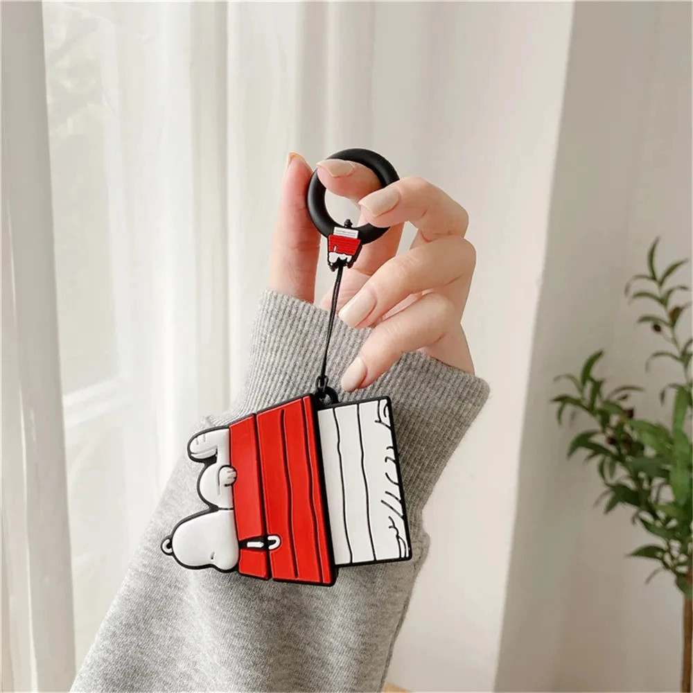 NEW MINISO Snoopy Airpods Pro Case 1 2 3, Cartoon Silicone Wireless Bluetooth Earbuds, Protective Cover with Lanyard