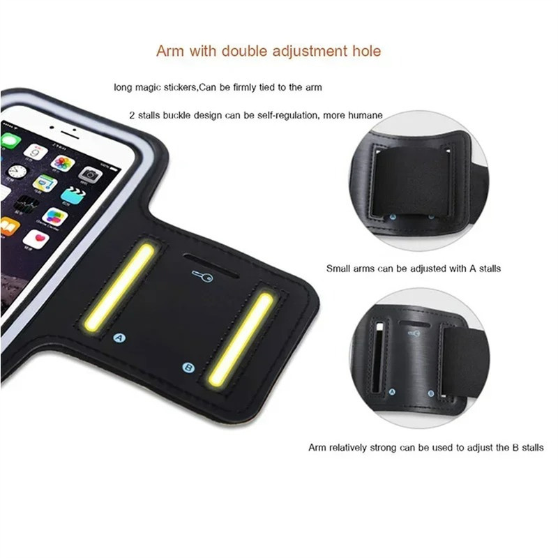 Sports Phone Armband, Mobile Phone Case for Running Gym Cycling, Touch Screen Holder for Xiaomi iPhone