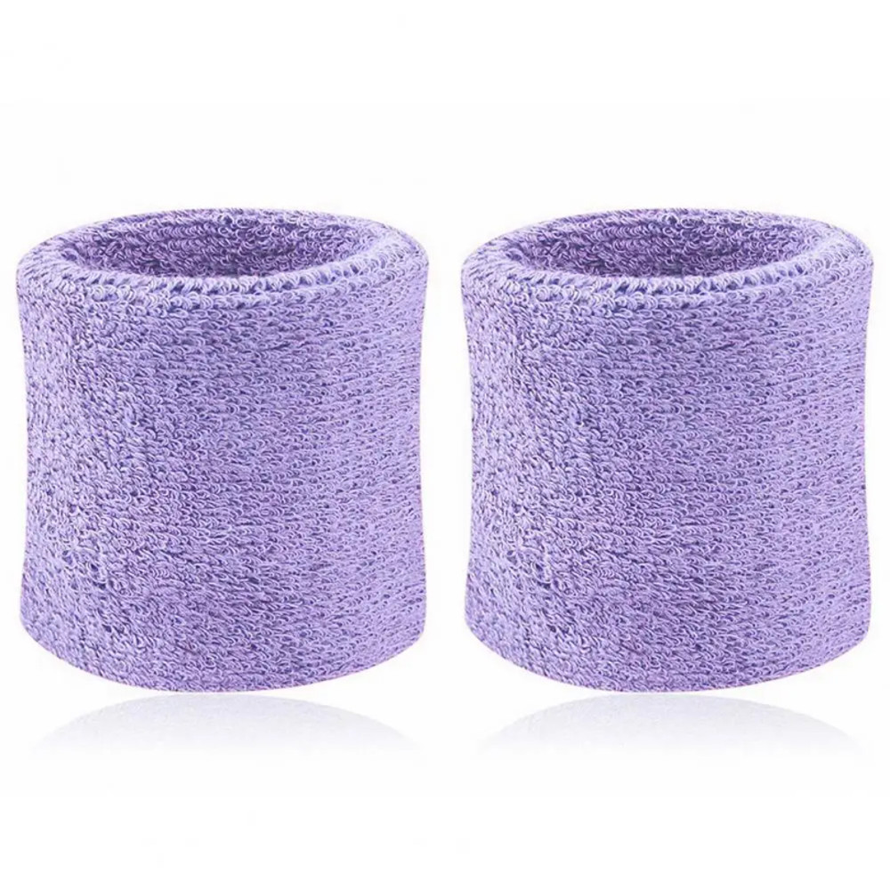 2Pcs Tennis Sports Wristband, Volleyball Gym Sweatband, Elastic Brace Support, Towel Bracelet Quick Dry