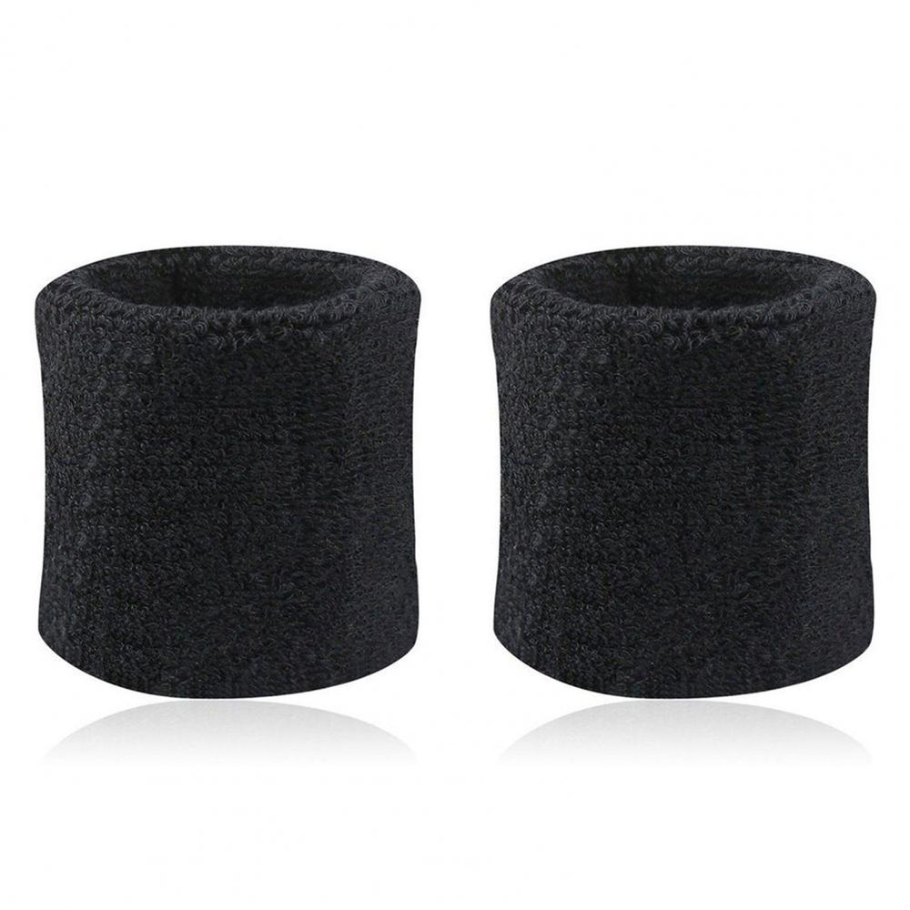 2Pcs Tennis Sports Wristband, Volleyball Gym Sweatband, Elastic Brace Support, Towel Bracelet Quick Dry
