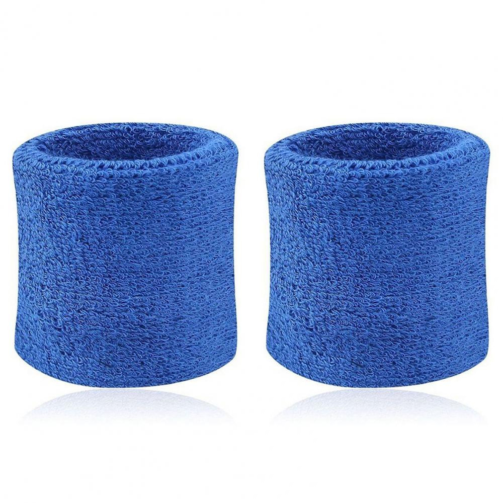 2Pcs Tennis Sports Wristband, Volleyball Gym Sweatband, Elastic Brace Support, Towel Bracelet Quick Dry