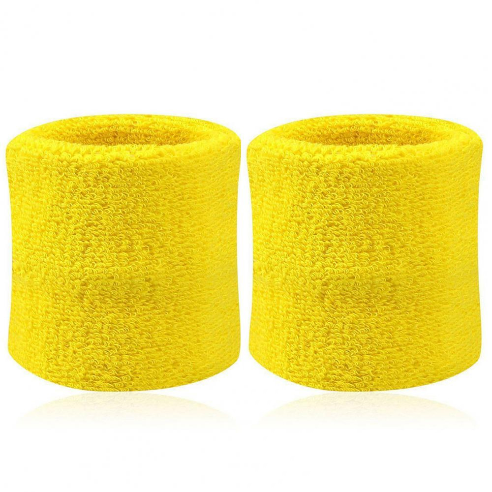 2Pcs Tennis Sports Wristband, Volleyball Gym Sweatband, Elastic Brace Support, Towel Bracelet Quick Dry
