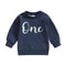 Baby Boy Sweatshirt Letter Print Long Sleeve Pullover Autumn Tops For Toddler Cute Birthday Clothes 0