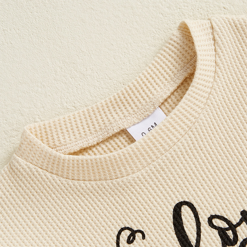 Adorable Infant Ladybug Patterned Sweatshirt, Long Sleeve Round Neck Pullover for Boys & Girls