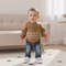 Adorable Christmas Bow Print Sweatshirt, Toddler Autumn Clothes for Baby Girl, Boy, Fall Long Sleeve Pullover Crewneck