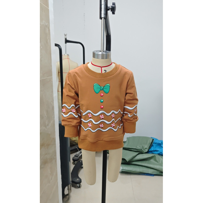Adorable Christmas Bow Print Sweatshirt, Toddler Autumn Clothes for Baby Girl, Boy, Fall Long Sleeve Pullover Crewneck