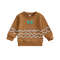Adorable Christmas Bow Print Sweatshirt, Toddler Autumn Clothes for Baby Girl, Boy, Fall Long Sleeve Pullover Crewneck