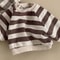 Baby Striped Sweatshirt Winter, New Long Sleeve Fleece Tops for Infant Boy, Girls, Plus Velvet Thick Casual Pullover