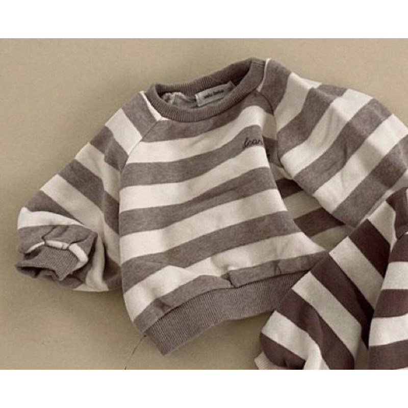 Baby Striped Sweatshirt Winter, New Long Sleeve Fleece Tops for Infant Boy, Girls, Plus Velvet Thick Casual Pullover