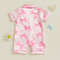 Adorable Infant Princess Bow Satin Pajama Set, Short Sleeve Button-Up, Jumpsuit for Sweet Toddler Bedtime