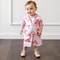 Adorable Infant Princess Bow Satin Pajama Set, Short Sleeve Button-Up, Jumpsuit for Sweet Toddler Bedtime