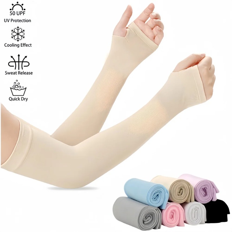 1Pairs Sports Arm Compression Sleeve, Summer Basketball Arm Warmer, UV Protection Running Volleyball Bands