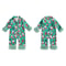 Cozy Reindeer Print Fleece Footed Sleeper Toddler Christmas Jumpsuit Pajamas With Zipper Front Hoo 2