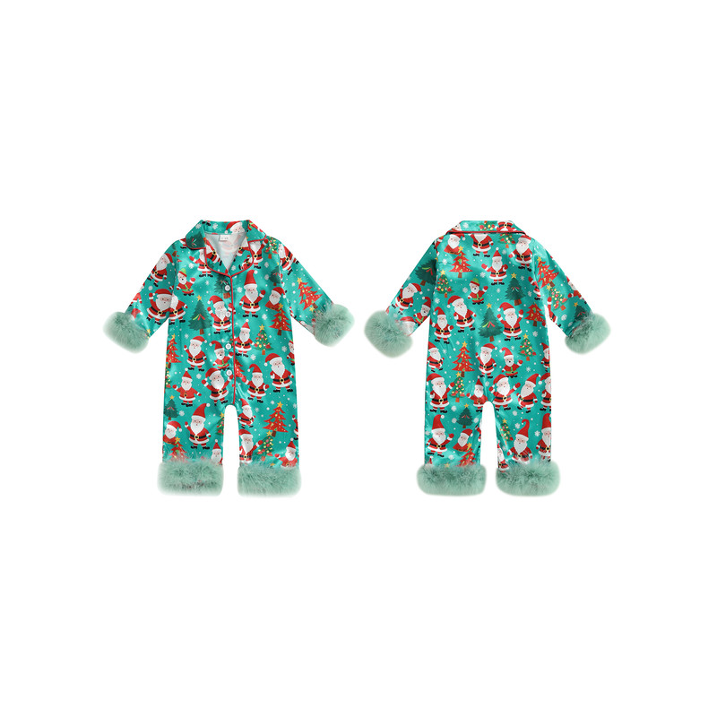 Cozy Reindeer Print Fleece Footed Sleeper Toddler Christmas Jumpsuit Pajamas With Zipper Front  Hoo 2