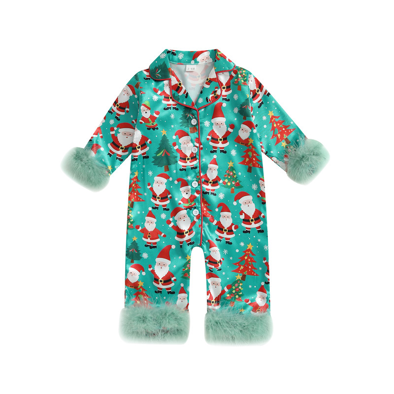 Cozy Reindeer Print Fleece Footed Sleeper Toddler Christmas Jumpsuit Pajamas With Zipper Front  Hoo 1