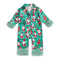 Cozy Reindeer Print Fleece Footed Sleeper Toddler Christmas Jumpsuit Pajamas With Zipper Front Hoo 0
