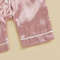 Soft Satin Baby Pajamas Romper, Patchwork Turn-Down Collar Short Sleeve Jumpsuit for Newborn Sleepwear