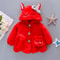 Baby Girl Clothes Long Sleeve Set, Cute Rabbit Hoodie Jacket, Winter Plush Bow Outfit Kids Clothes with Bag